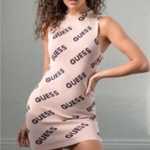 Guess Pink Bodycon Mini Dress Sleeveless  XS